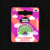 Bunte Holy Hemp Packung Strawberry Guava mit drei Samen in grüner Schale und Aufschrift US Genetics 3X